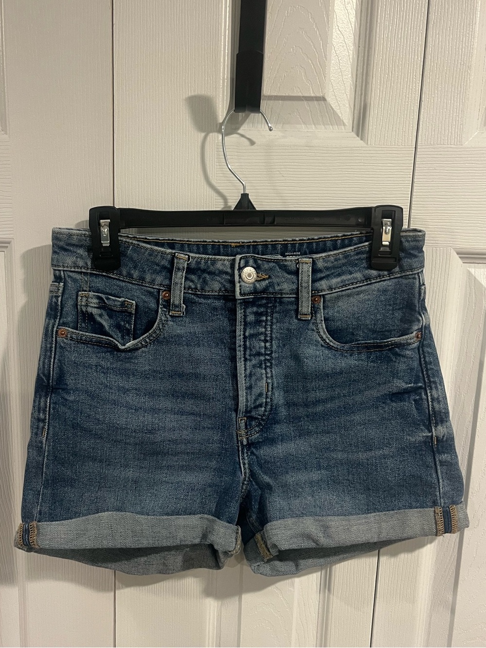 Old Navy Medium Blue Cuffed Denim Shorts